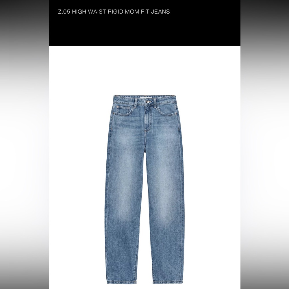 ZARA HIGH WAIST RIGID MOM FIT JEANS